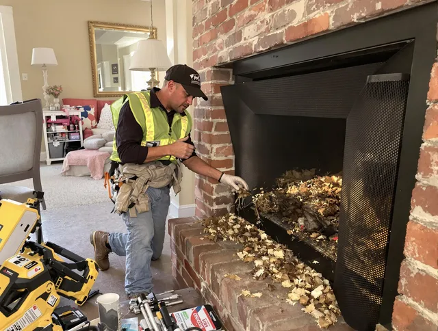 Safe screening installation by Weddington Chimney Sweep in Weddington, NC