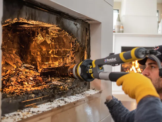 Professional chimney cleaning by Weddington Chimney Sweep in Weddington, NC