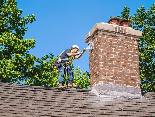 Weddington Chimney Sweep performing an inspection with advanced tools in Weddington, NC