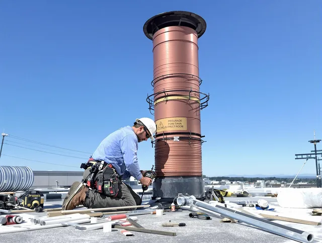 Installed chimney liner by Weddington Chimney Sweep in Weddington, NC
