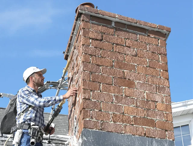 Brickwork for a chimney rebuild by Weddington Chimney Sweep in Weddington, NC