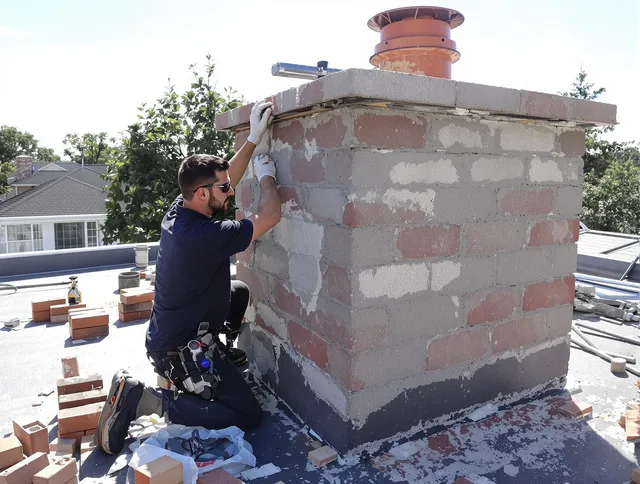 Advanced chimney repair process by Weddington Chimney Sweep in Weddington, NC