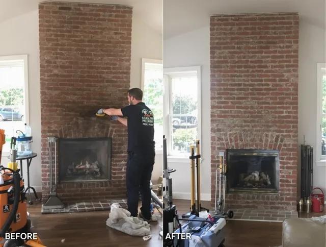 Finished chimney sweeping service by Weddington Chimney Sweep in Weddington, NC
