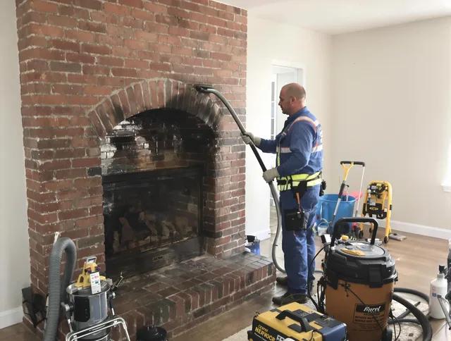 Weddington Chimney Sweep expert performing detailed chimney sweep in Weddington, NC