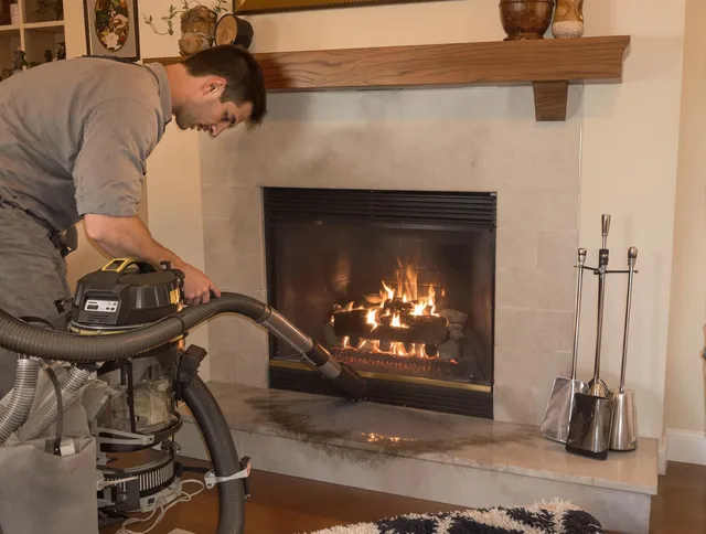 Routine fireplace upkeep by Weddington Chimney Sweep in Weddington, NC