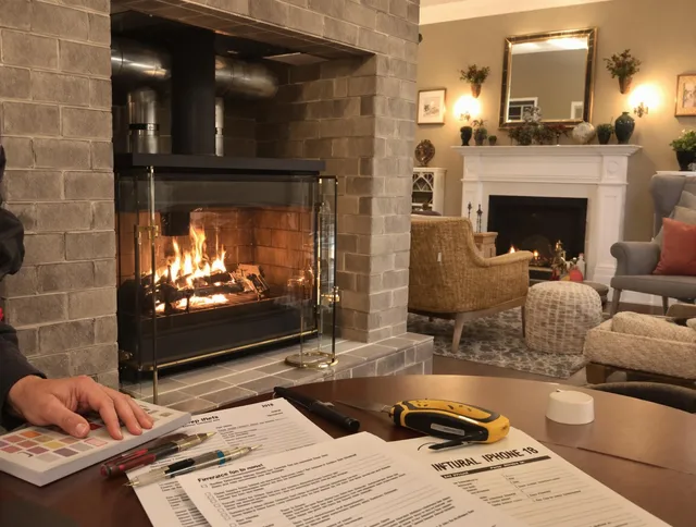 Weddington Chimney Sweep verifying fireplace safety measures in Weddington, NC
